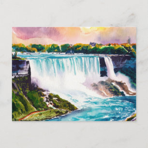 Niagara Herfst Waterverf Schilderen Briefkaart
