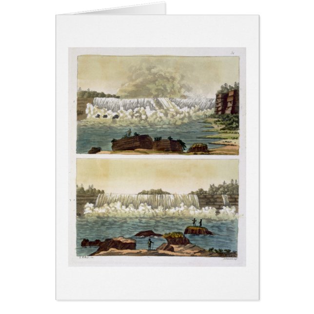 Niagara Herfsten, 1818 (kleurgraving) (Voorkant)