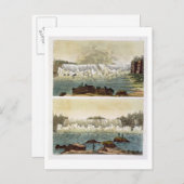 Niagara Herfsten, 1818 (kleurgraving) Briefkaart (Voorkant / Achterkant)