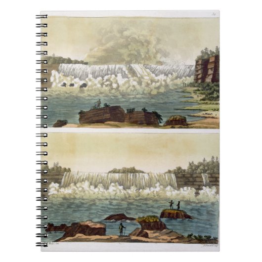 Niagara Herfsten, 1818 (kleurgraving) Notitieboek (Voorkant)