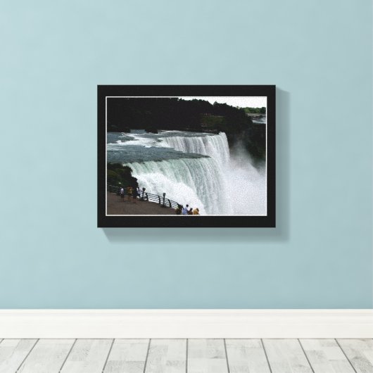 Niagara Herfsten #1 gewikkeld doek Canvas Afdruk (Insitu (Houten vloer))