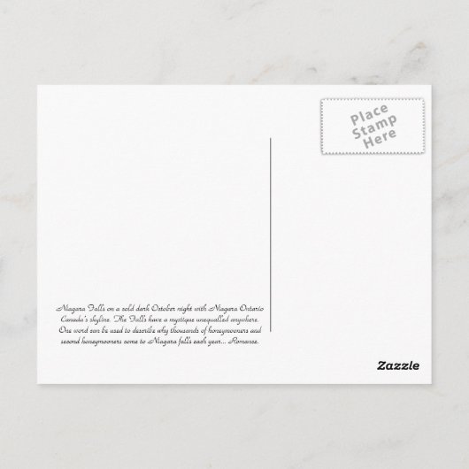 Niagara Herfsten 21 Briefkaart (Achterkant)