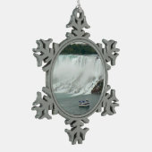 Niagara-Herfsten aan de Canadese zijde Tin Sneeuwvlok Ornament (Links)