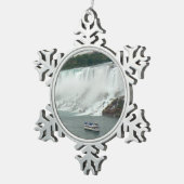 Niagara-Herfsten aan de Canadese zijde Tin Sneeuwvlok Ornament (Rechts)