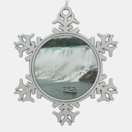 Niagara-Herfsten aan de Canadese zijde Tin Sneeuwvlok Ornament