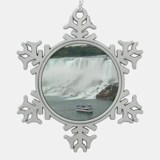 Niagara-Herfsten aan de Canadese zijde Tin Sneeuwvlok Ornament (Voorkant)