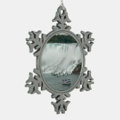 Niagara-Herfsten aan de Canadese zijde Tin Sneeuwvlok Ornament (Links)