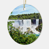 Niagara Herfsten - Amerikaanse en Bridal Veil Herf Keramisch Ornament (Links)