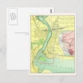 Niagara Herfsten and Vicinity  Map 1885 Briefkaart (Voorkant / Achterkant)