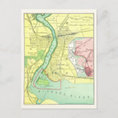 Niagara Herfsten and Vicinity  Map 1885 Briefkaart (Voorkant)