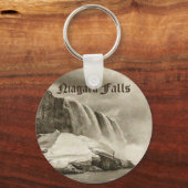 Niagara Herfsten Antiek Sepia Sleutelhanger (Voorkant)