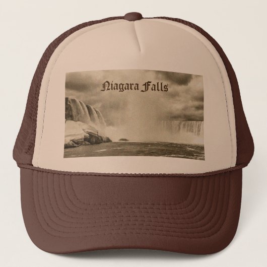 Niagara Herfsten Antiek Sepia Trucker Hat Pet (Voorkant)
