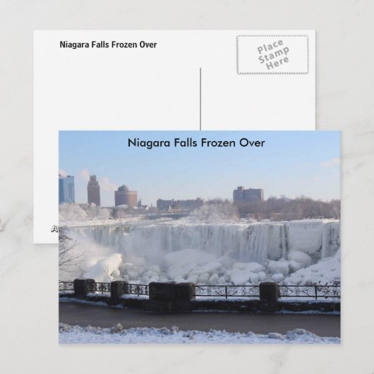 Niagara Herfsten, bevroren Briefkaart (Voorkant / Achterkant)