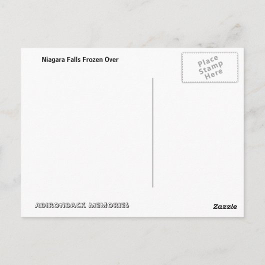 Niagara Herfsten, bevroren Briefkaart (Achterkant)