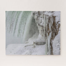 Niagara-Herfsten, bevroren op Winterfoto