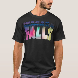 Niagara Herfsten bij Night Canada USA Typografie S T-shirt