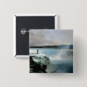 Niagara Herfsten, c.1837-40 (olie op canvas) Vierkante Button 5,1 Cm (Voorkant /achterkant)