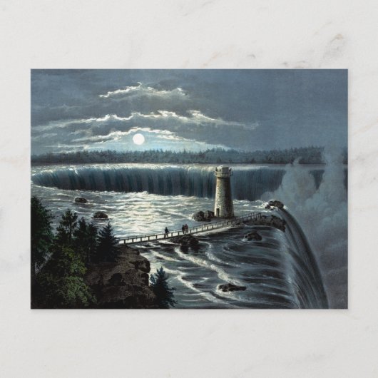 Niagara Herfsten ca. 1865 Vintage Poster teruggeze Briefkaart (Voorkant)