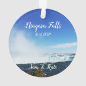 Niagara Herfsten Canada Acrylkerstversiering Ornament (achterkant)
