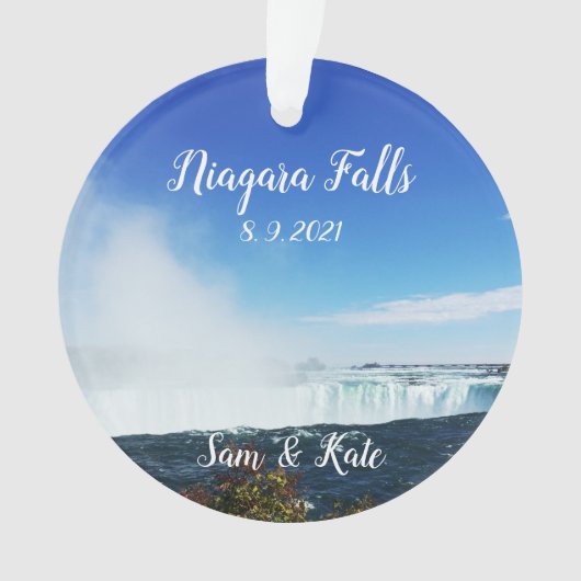 Niagara Herfsten Canada Acrylkerstversiering Ornament (voorkant)