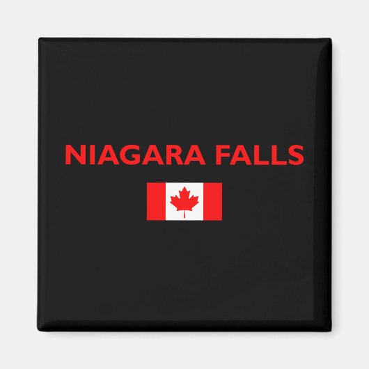 Niagara Herfsten Canada Canadese vlag Donkere kleu Magneet (Voorkant)