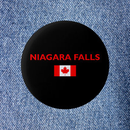 Niagara Herfsten Canada Canadese vlag Donkere kleu Ronde Button 5,7 Cm