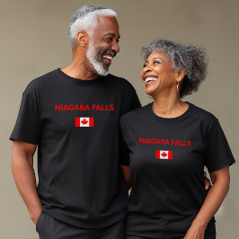 Niagara Herfsten Canada Canadese vlag Donkere kleu T-shirt
