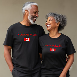 Niagara Herfsten Canada Canadese vlag Donkere kleu T-shirt