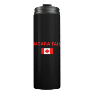 Niagara Herfsten Canada Canadese vlag Donkere kleu Thermosbeker