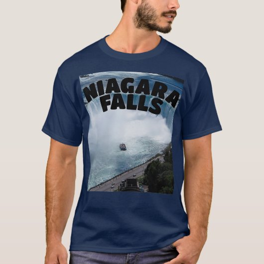 Niagara Herfsten Canada grappig Typografie Souveni T-shirt (Voorkant)