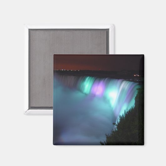 Niagara Herfsten Canada nacht Paarse Aqua Magnet (Voorkant / Achterkant)