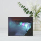 Niagara Herfsten Canada Night Paars Aqua Briefkaar Briefkaart (Staand voorkant)