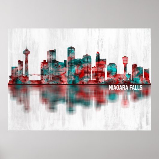 Niagara Herfsten Canada Skyline Poster (Voorkant)