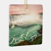 Niagara Herfsten, Canada sunset stylized Keramisch Ornament (Rechts)