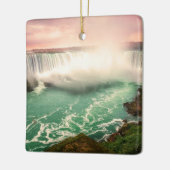 Niagara Herfsten, Canada sunset stylized Keramisch Ornament (Links)