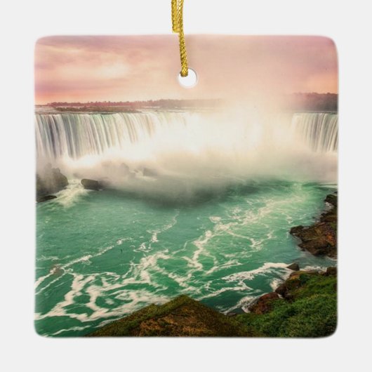 Niagara Herfsten, Canada sunset stylized Keramisch Ornament (Voorkant)