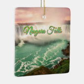 Niagara Herfsten, Canada sunset stylized Keramisch Ornament (Rechts)