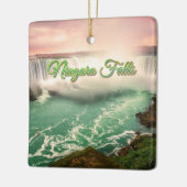 Niagara Herfsten, Canada sunset stylized Keramisch Ornament (Links)
