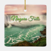 Niagara Herfsten, Canada sunset stylized Keramisch Ornament (Achterkant)