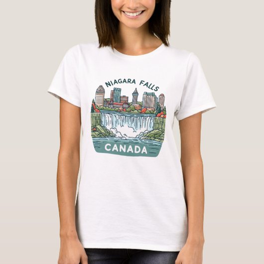 Niagara Herfsten Canada T-shirt (Voorkant)