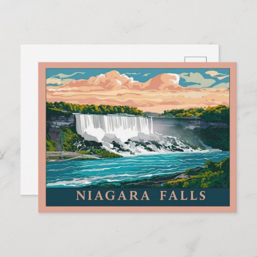 Niagara Herfsten Canada, Verenigde Staten Briefkaart (Voorkant / Achterkant)