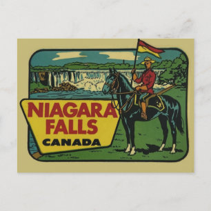 Niagara Herfsten Canada Vintage Reizen met Mountie Briefkaart