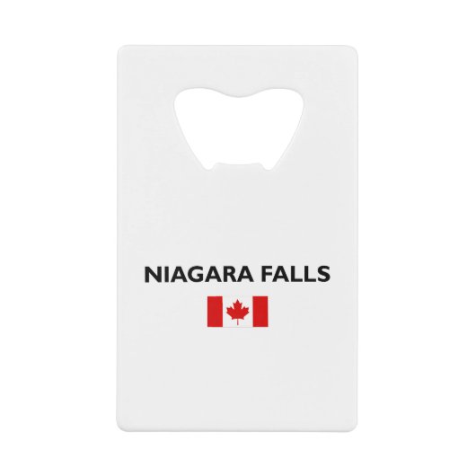 Niagara Herfsten Canadees Vlag Lichtkleur Creditkaart Flessenopener (Voorkant)