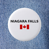Niagara Herfsten Canadees Vlag Lichtkleur Ronde Button 5,7 Cm
