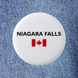 Niagara Herfsten Canadees Vlag Lichtkleur Ronde Button 5,7 Cm