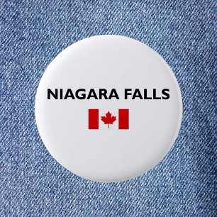 Niagara Herfsten Canadees Vlag Lichtkleur Ronde Button 5,7 Cm