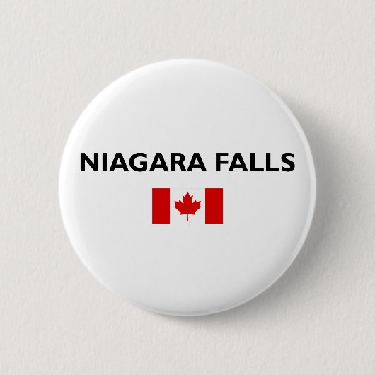 Niagara Herfsten Canadees Vlag Lichtkleur Ronde Button 5,7 Cm (Voorkant)