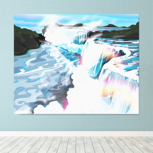 Niagara Herfsten Canvas Afdruk (Insitu (Houten vloer))