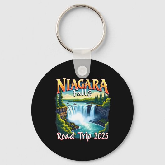 Niagara Herfsten Familie Vakantie Road Trip 2025 T Sleutelhanger (Voorkant)