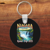 Niagara Herfsten Familie Vakantie Road Trip 2025 T Sleutelhanger (Voorkant)